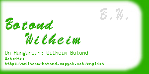 botond wilheim business card